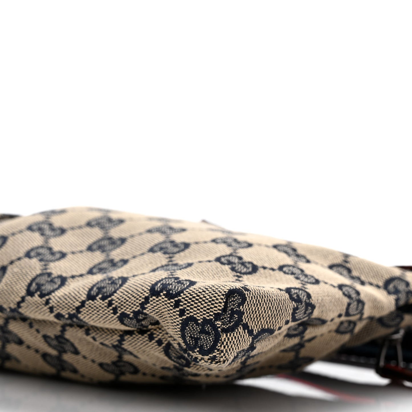 GG Monogram Web Double Pocket Belt Bag Navy Red