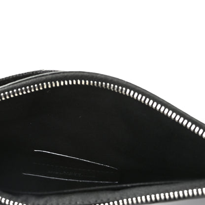 Saint Laurent Grain De Poudre Chevron Monogram Bill Pouch Black 9 of 10