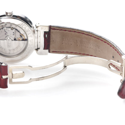 Harry Winston 18K White Gold Alligator 37mm Premier Excenter Automatic Watch 8 of 9
