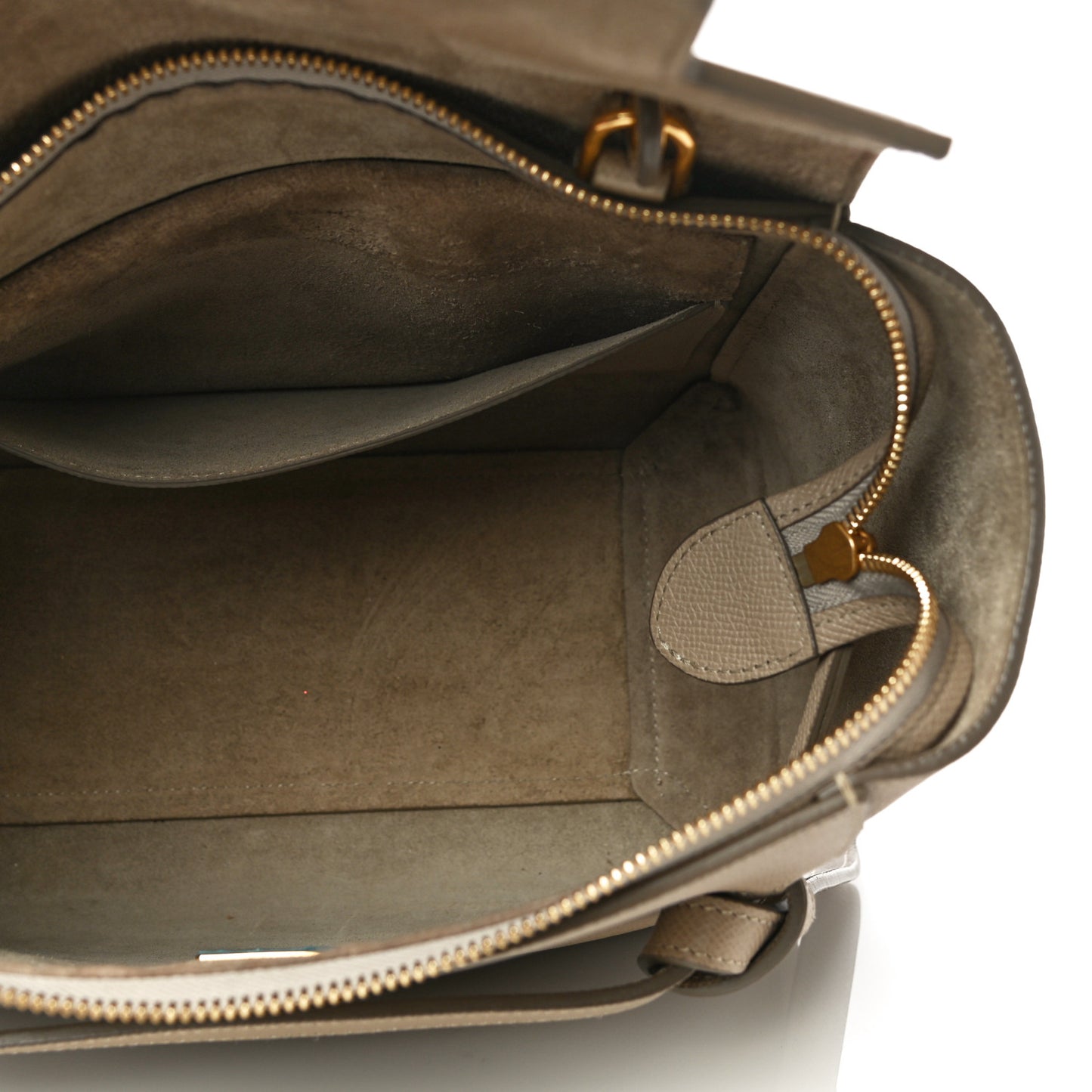Grained Calfskin Micro Belt Bag Light Taupe