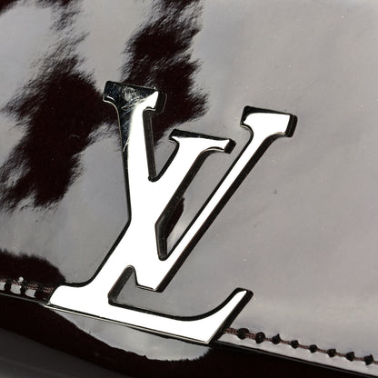 Louis Vuitton Patent Louise PM Chain Clutch Amarante 5 of 5