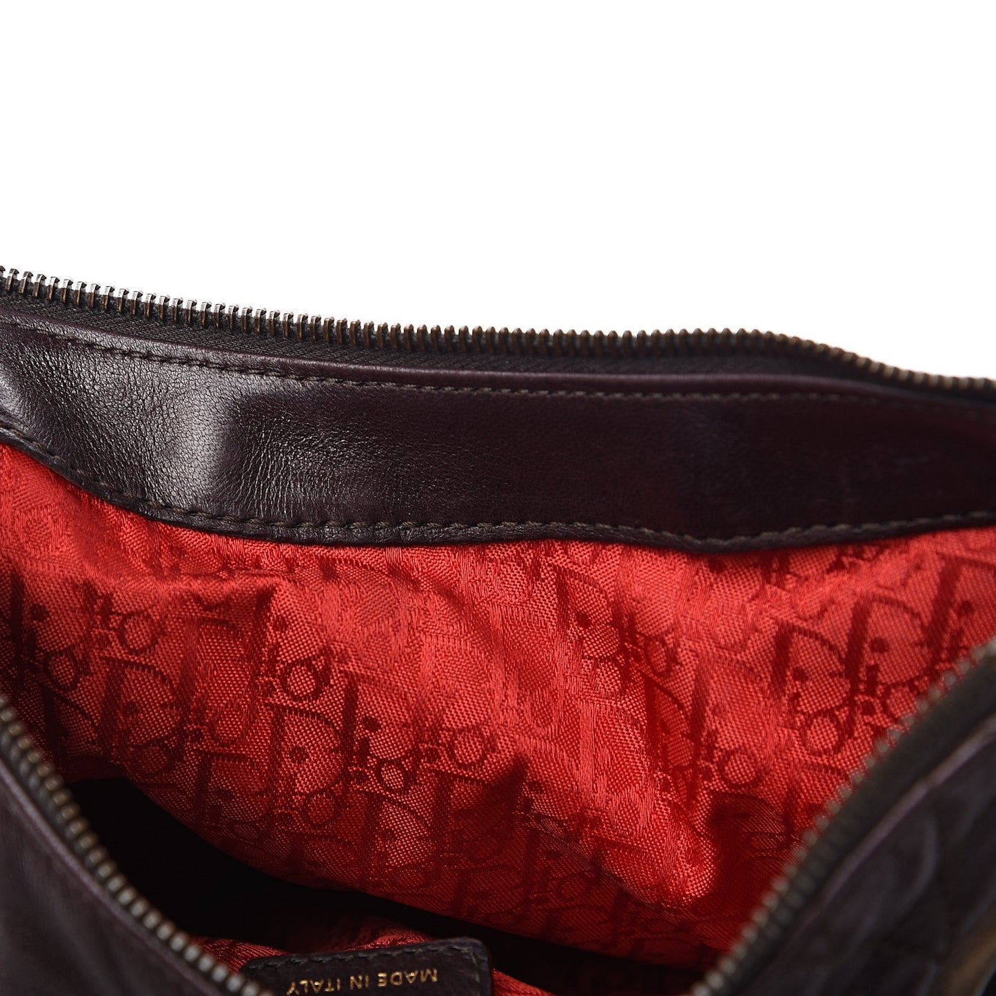 Lambskin Cannage Small Hobo Dark Brown