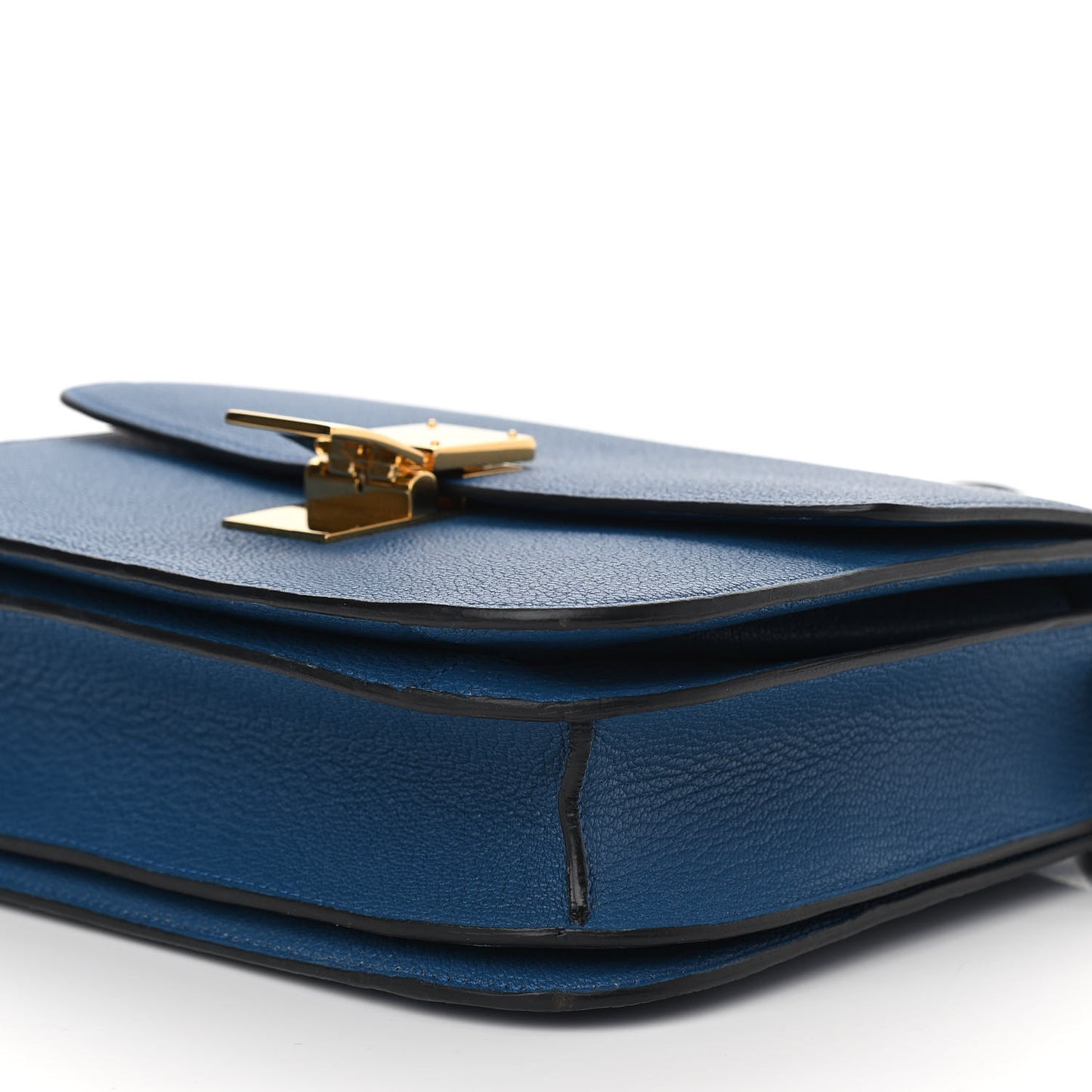 Goatskin Medium Classic Box Flap Bag Deepsea