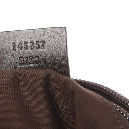 Gucci Monogram Calfskin Perforated Medium Flat Messenger Bag Dark Brown 9 of 15