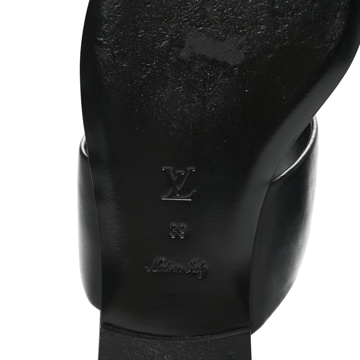Lambskin Embossed Monogram Drapy Flat Thong Sandal 39 Black