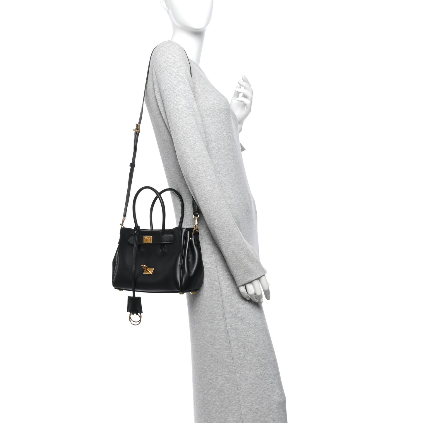 Smooth Calfskin Mini Bel Air Carry All Bag Black