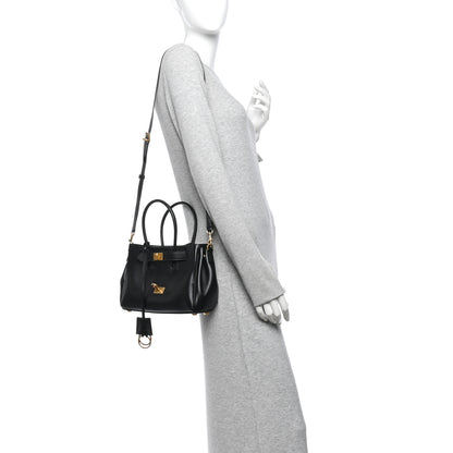 Balenciaga Smooth Calfskin Mini Bel Air Carry All Bag Black 2 of 11