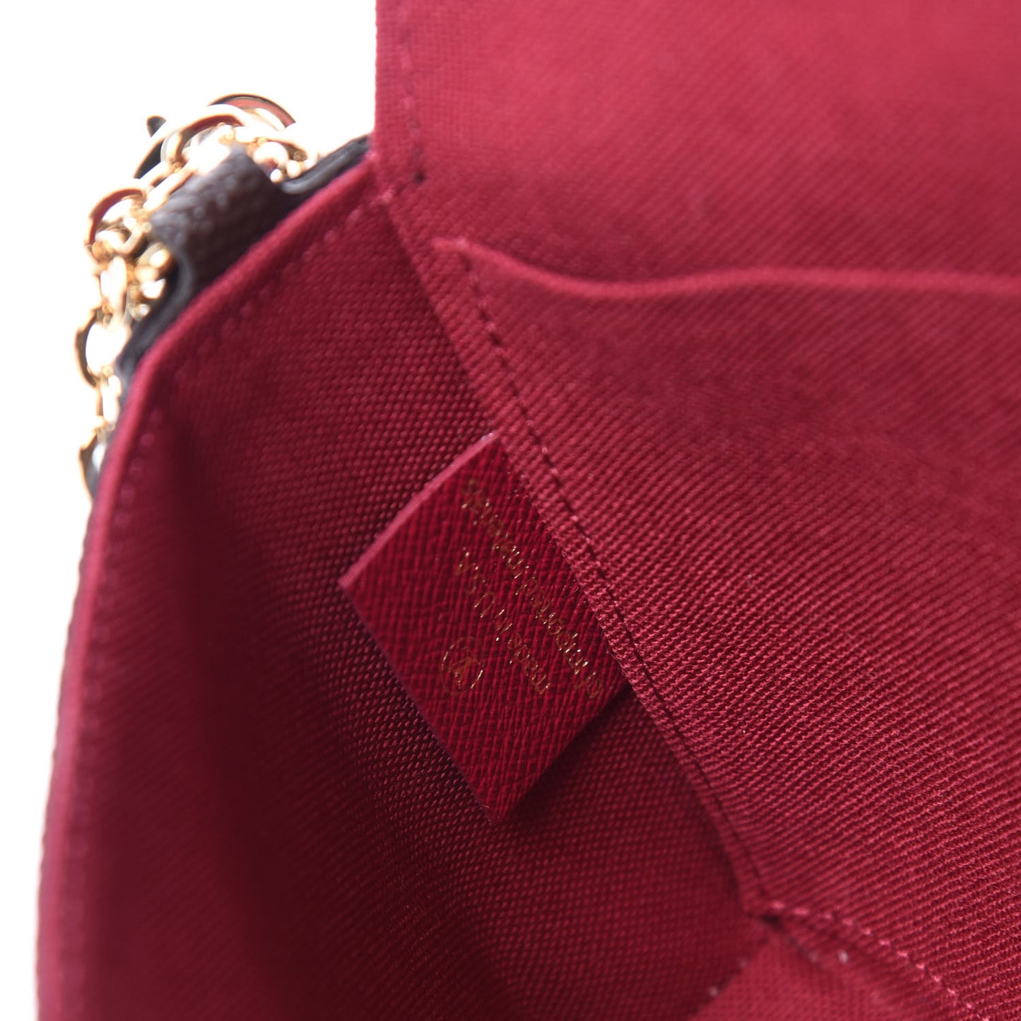 Monogram Pochette Felicie Chain Wallet Fuchsia