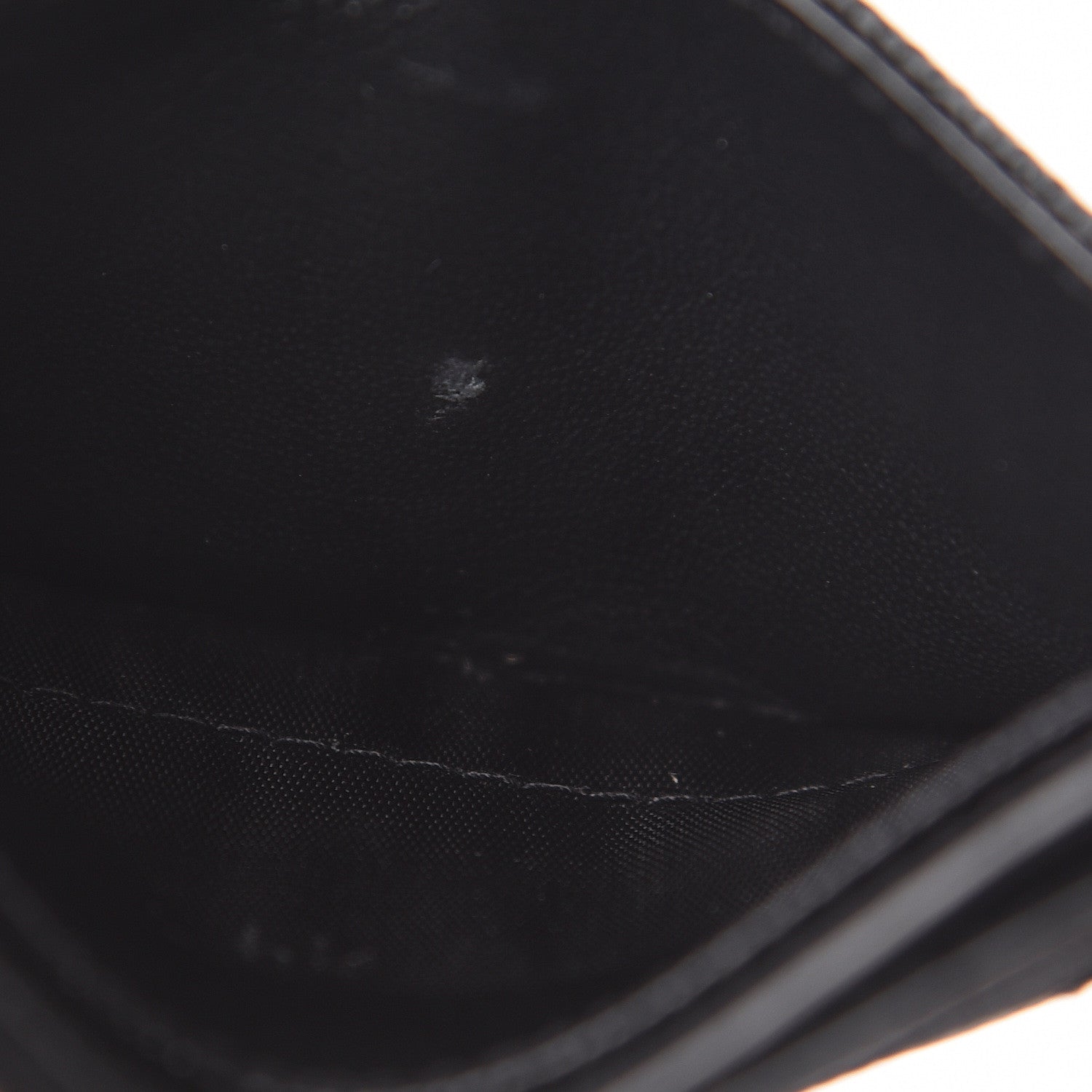 Saint Laurent Grain De Poudre Matelasse Chevron Monogram Credit Card Case Black 9 of 13