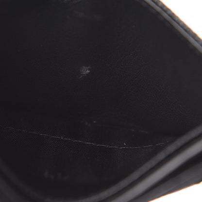Saint Laurent Grain De Poudre Matelasse Chevron Monogram Credit Card Case Black 9 of 13
