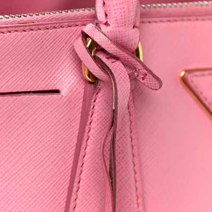 Prada Saffiano Lux Mini Galleria Double Zip Tote Begonia 17 of 35