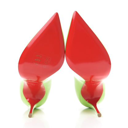 Christian Louboutin Patent Pigalle Follies 100 Pumps 35 Neon 5 of 12