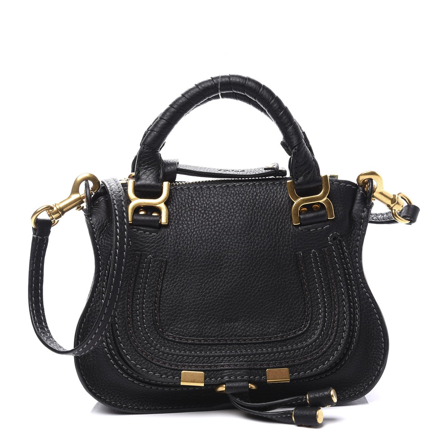 Calfskin Mini Marcie Satchel Black