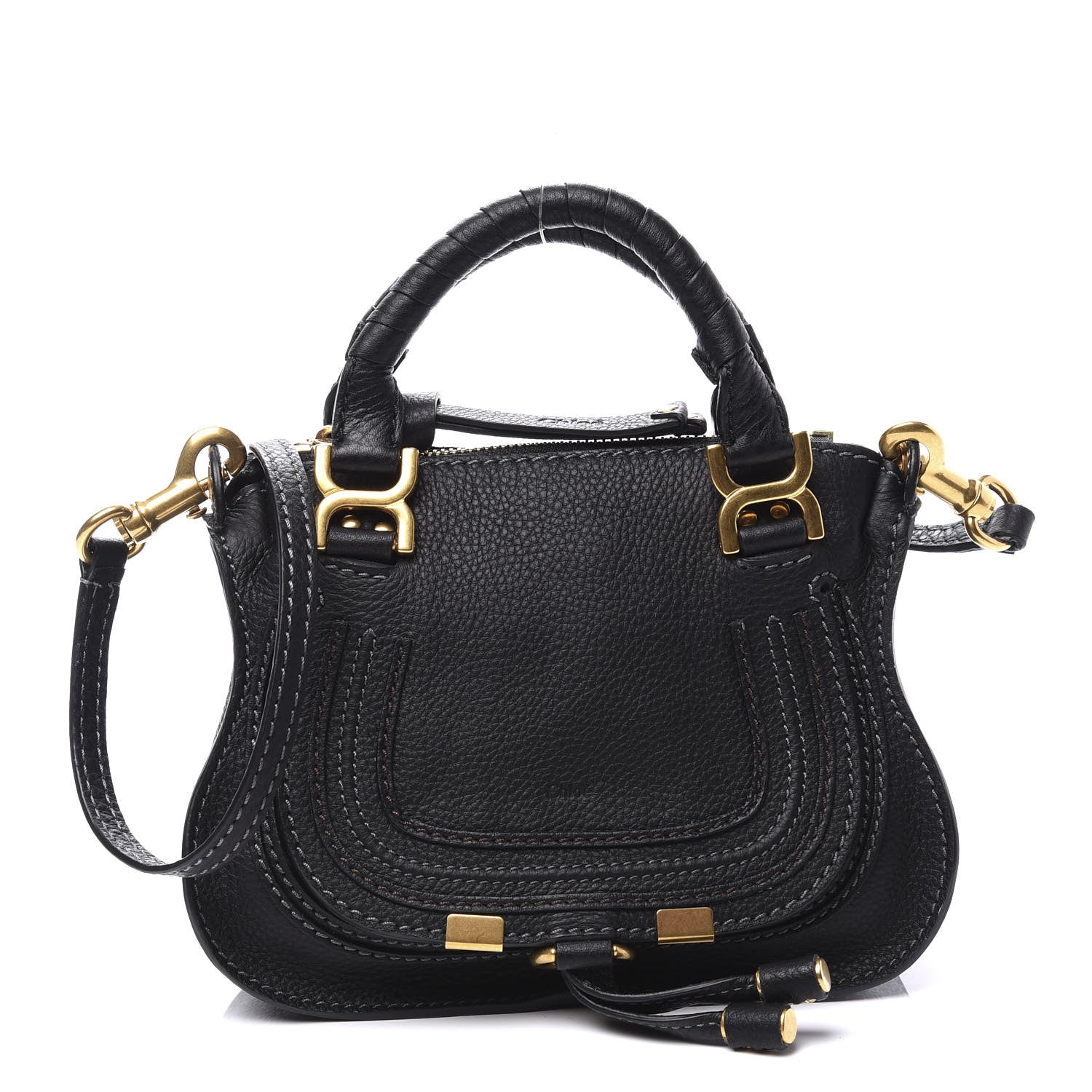 Chloe Calfskin Mini Marcie Satchel Black 1 of 8