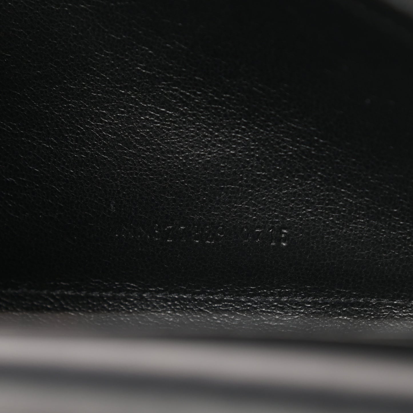 Calfskin Crocodile Embossed Monogram Chain Wallet Black