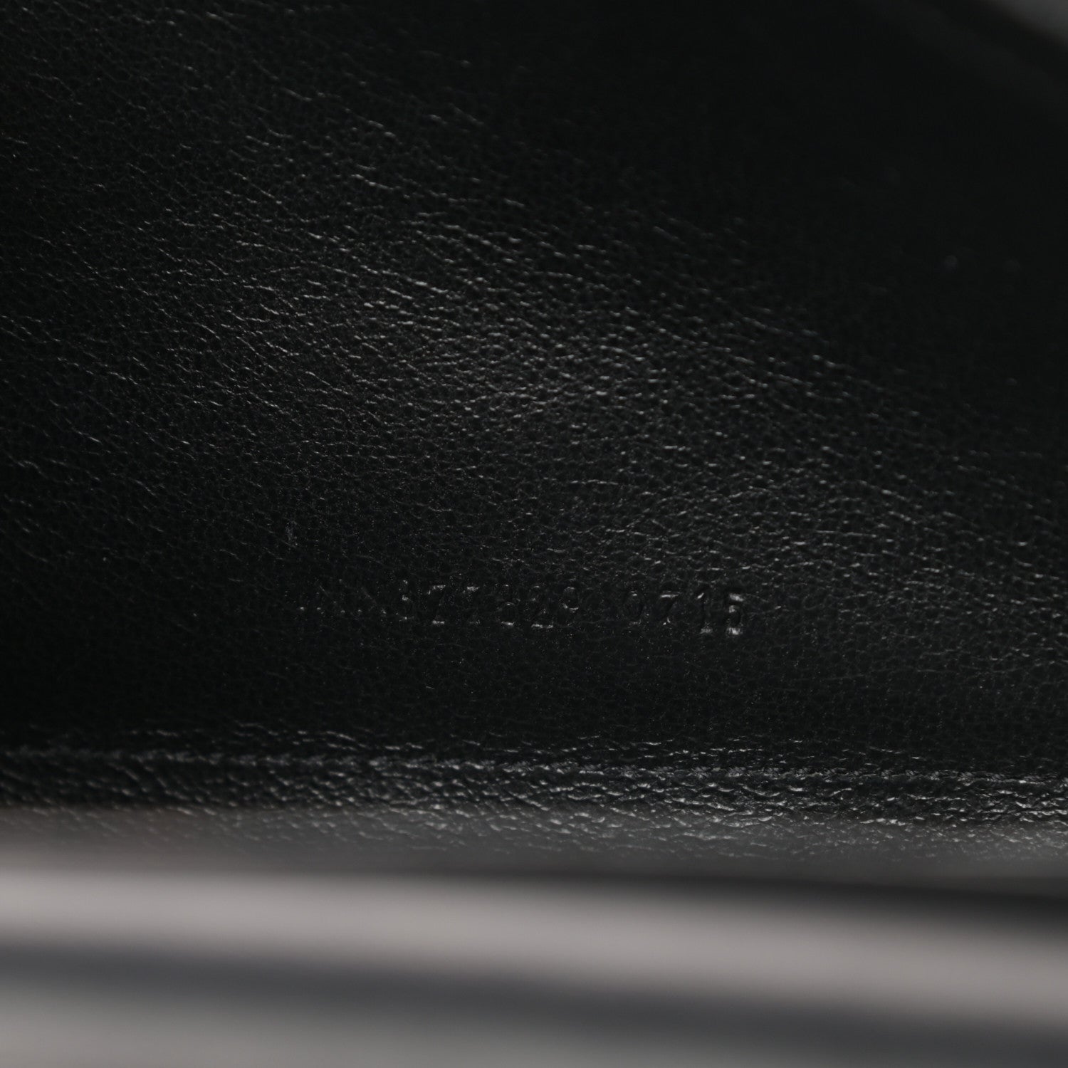 Saint Laurent Calfskin Crocodile Embossed Monogram Chain Wallet Black 8 of 14