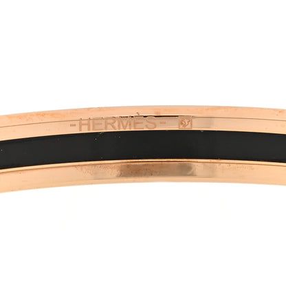 Hermes Enamel Printed Extra Narrow Uni Bracelet 70 Marron Glace 4 of 5