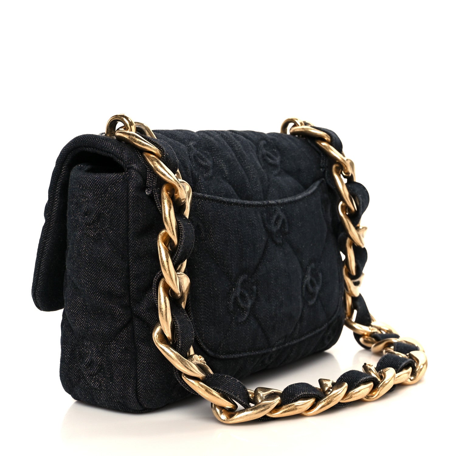 Chanel Denim Quilted Medium Funky Town Flap Black 3 of 12