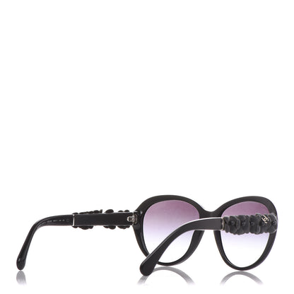 Chanel Lambskin Camellia CC Sunglasses 5316-Q Black 4 of 8