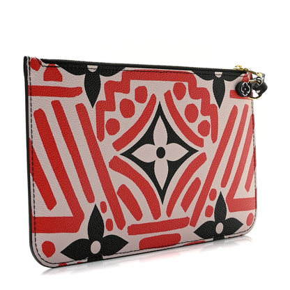 Louis Vuitton Monogram Giant Crafty Neverfull MM GM Pochette Creme Rouge Black 3 of 8