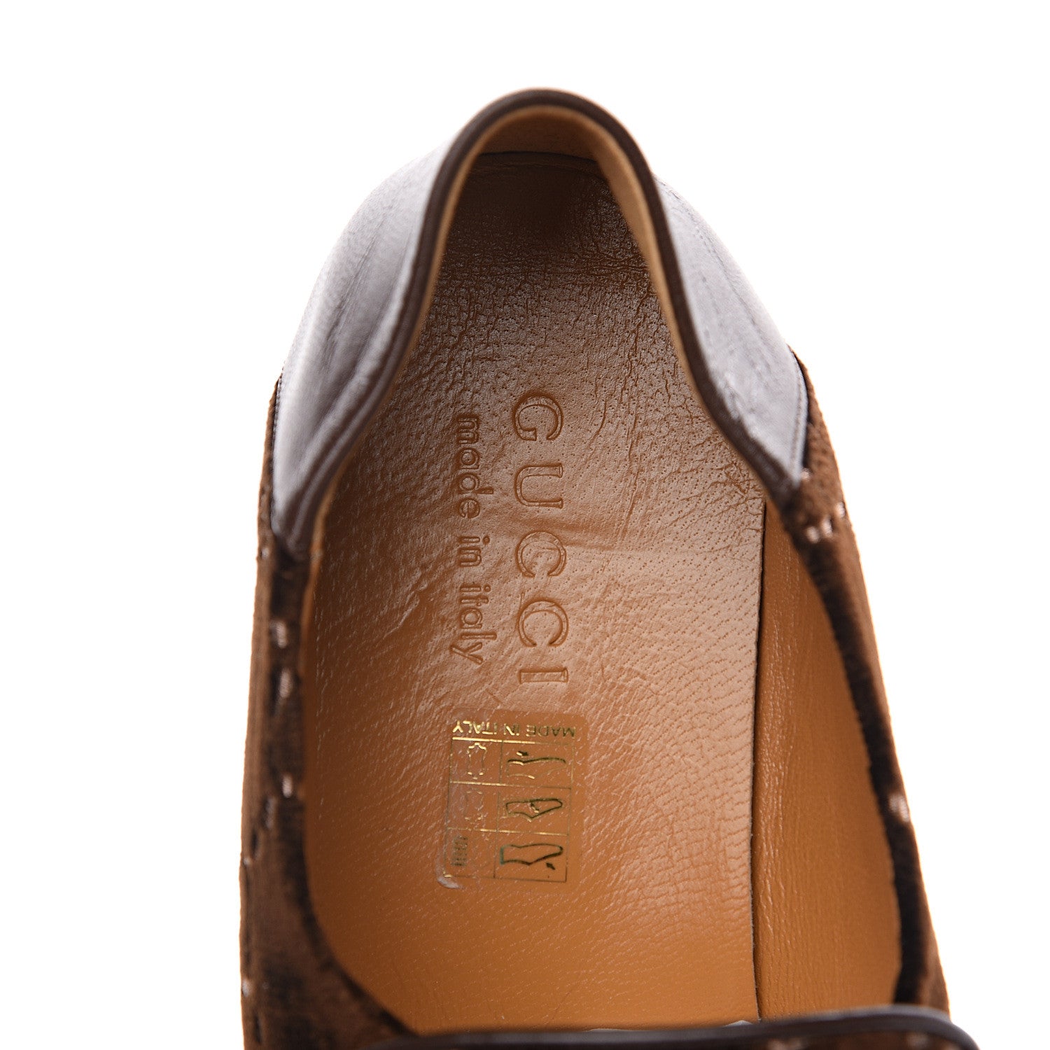 Gucci Velvet GG Monogram Goatskin Mens Horsebit Loafers 9.5 Brown Vintage Cocoa 6 of 9