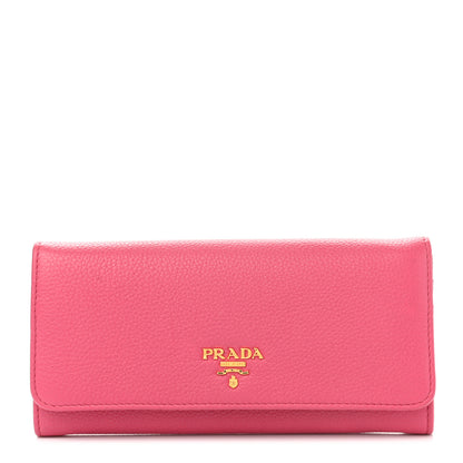 Prada Vitello Phenix Continental Flap Wallet Peonia 3 of 9