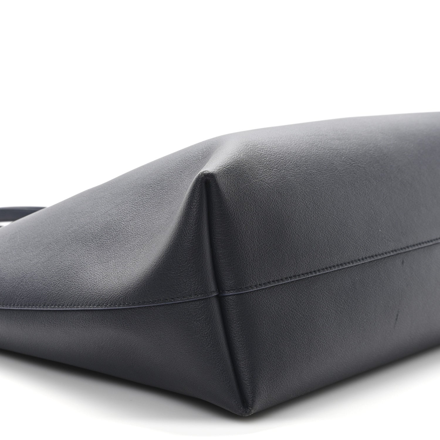 Saint Laurent Calfskin Large Shopping Tote Navy 9 of 13
