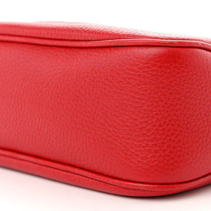 Gucci Pebbled Calfskin Small Soho Disco Bag Tabasco Red 10 of 13