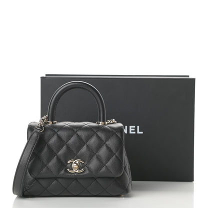 Chanel Caviar Quilted Extra Mini Coco Handle Flap Black 12 of 12