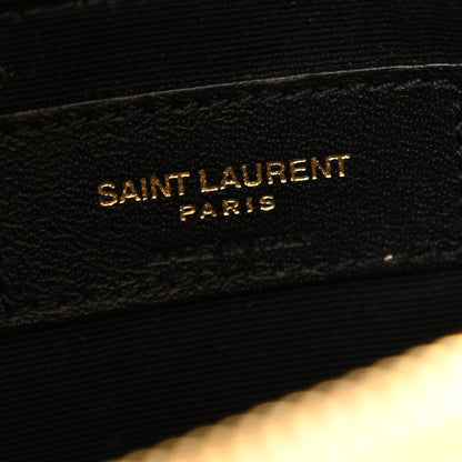 Saint Laurent Calfskin Y Quilted Monogram Medium Loulou Chain Satchel Nude Powder 7 of 11