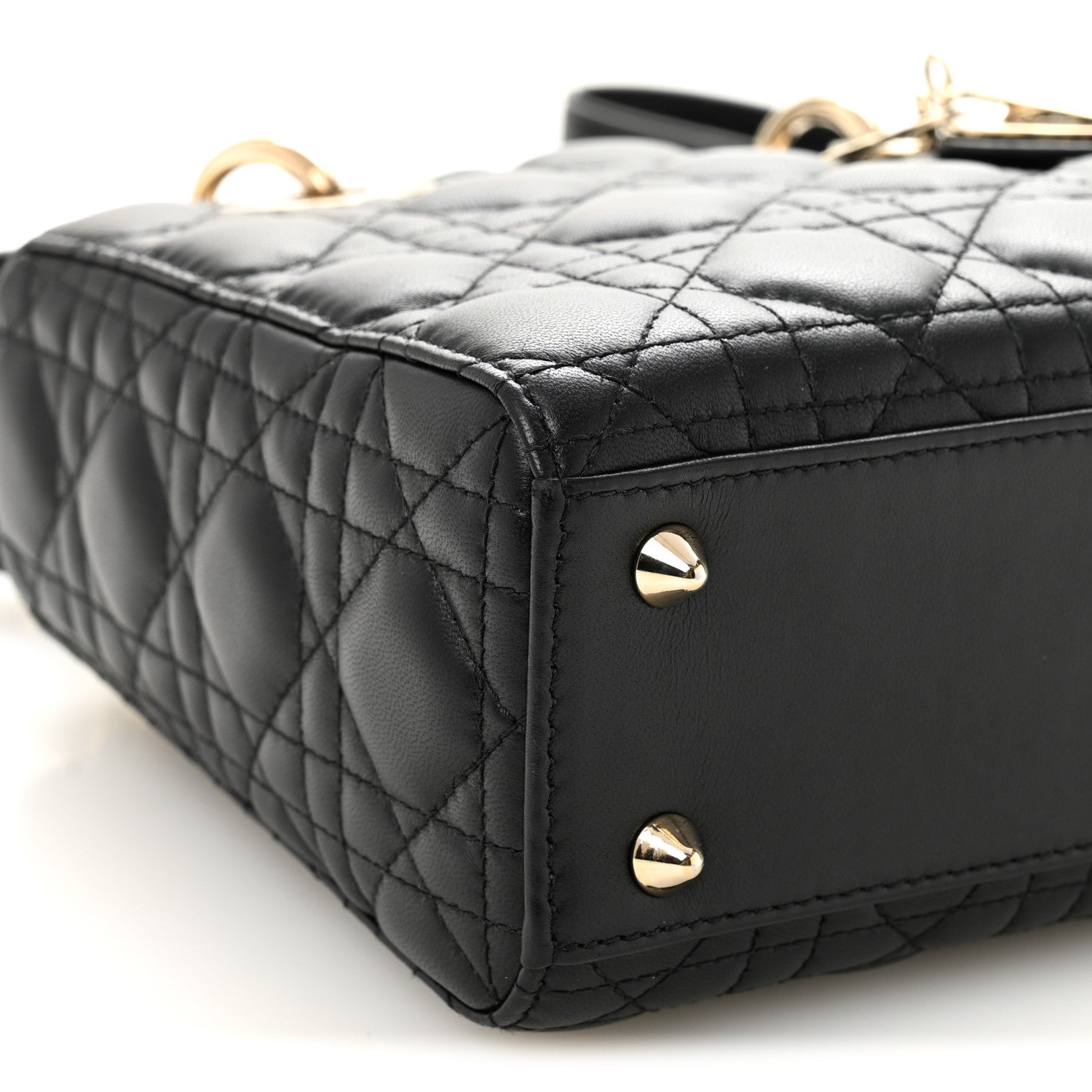 Christian Dior Lambskin Cannage Small My ABCDior Lady Dior Black 9 of 10