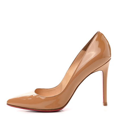 Christian Louboutin Patent Pigalle 100 Pumps 38 Nude 1 of 8