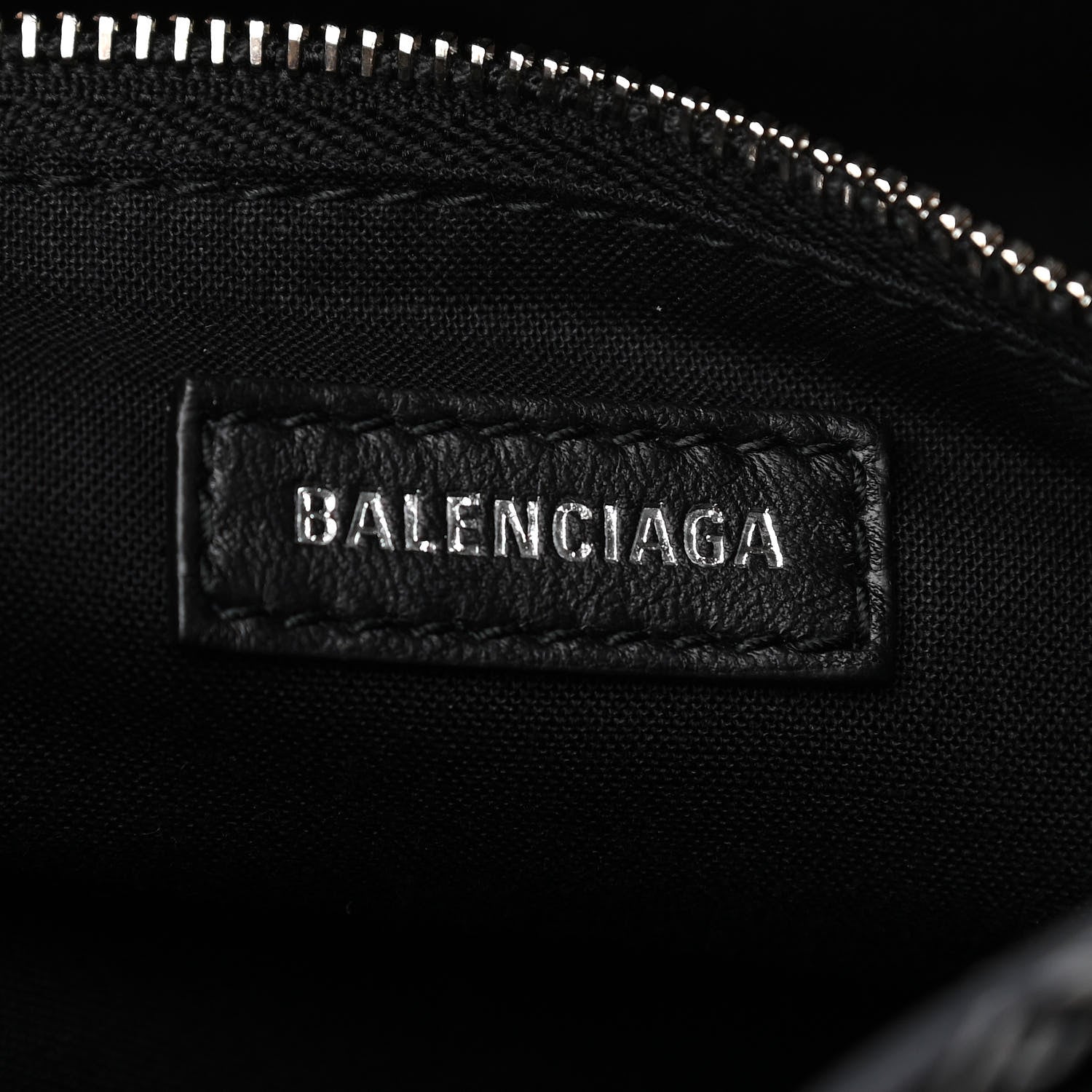 Balenciaga Veau Allover Logo Classic Silver Hardware S City Black White 6 of 10