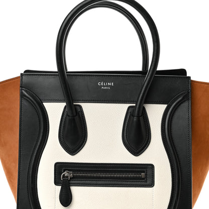 Celine Baby Grained Calfskin Nubuck Micro Tri-Color Luggage White 8 of 22
