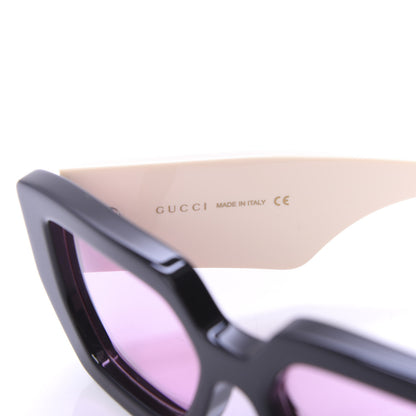 Gucci Square Frame Sunglasses GG0630S Black Ivory 6 of 8