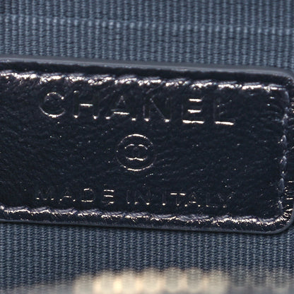 Chanel Gradient Metallic Lambskin Quilted Like A Wallet Clutch With Chain Silver Purple 5 of 12