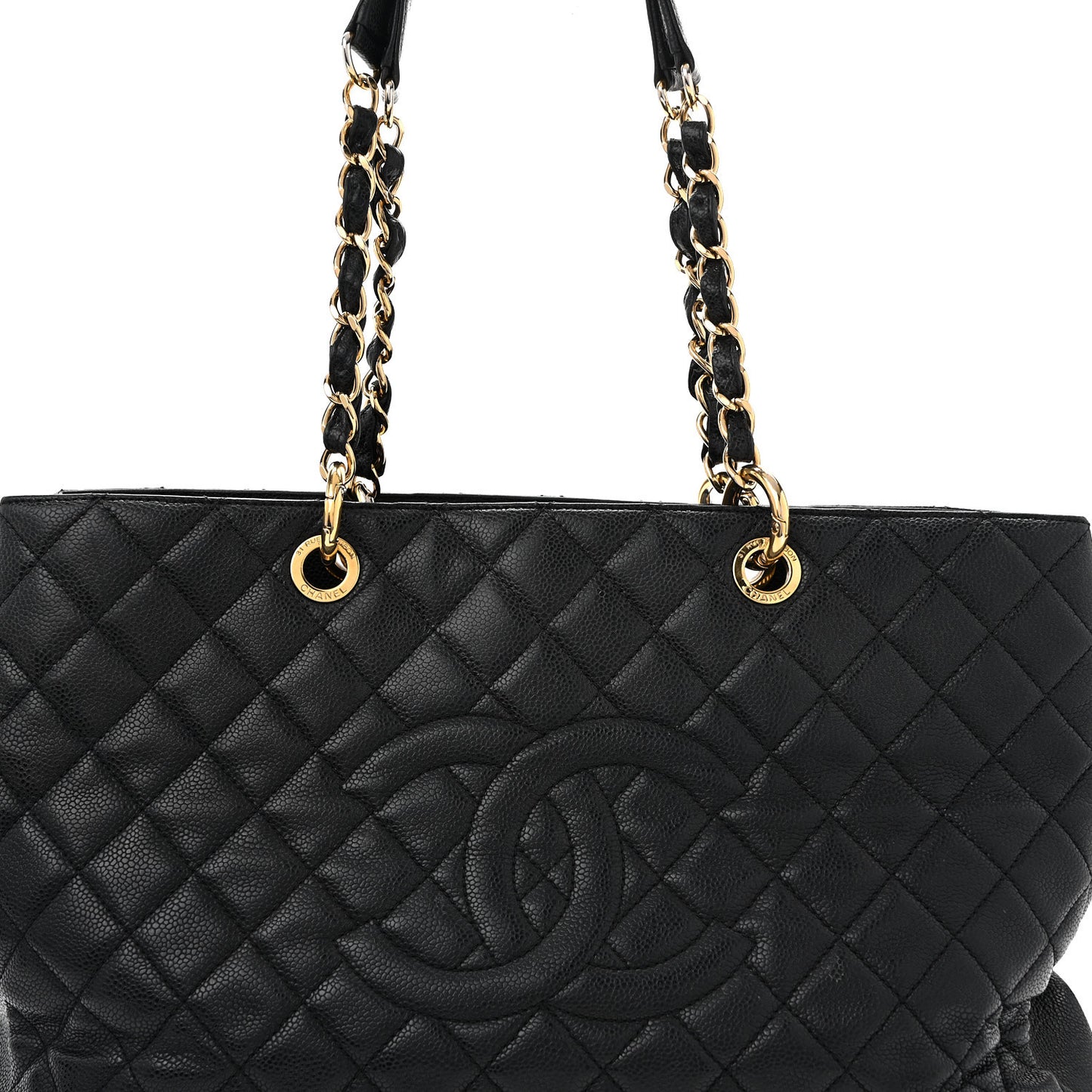 Caviar Quilted XL Grand Shopping Tote GST Black