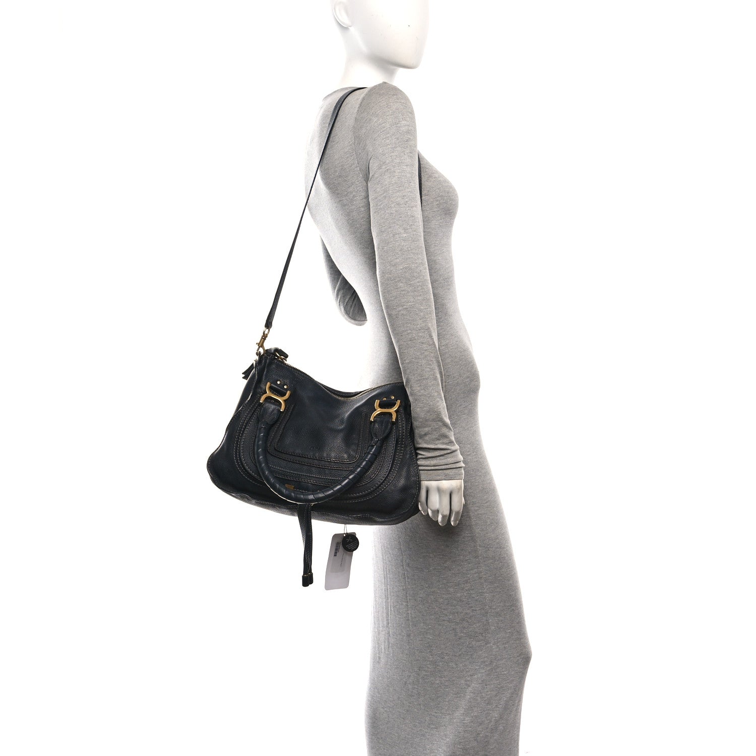 Chloe Calfskin Medium Marcie Satchel Black 2 of 12