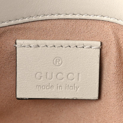 Gucci Calfskin Matelasse Super Mini GG Marmont Shoulder Bag White 6 of 12