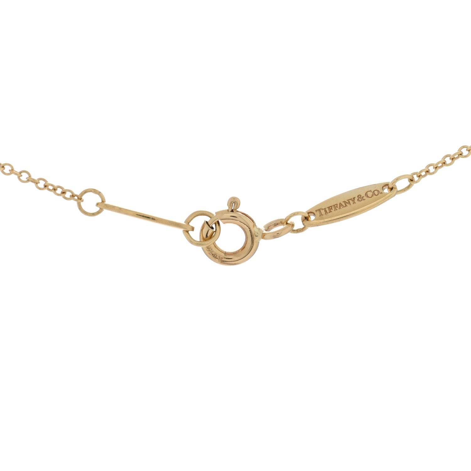 Tiffany 18K Yellow Gold Diamond .19ct Elsa Peretti Diamonds by the Yard Pendant Necklace 4 of 5