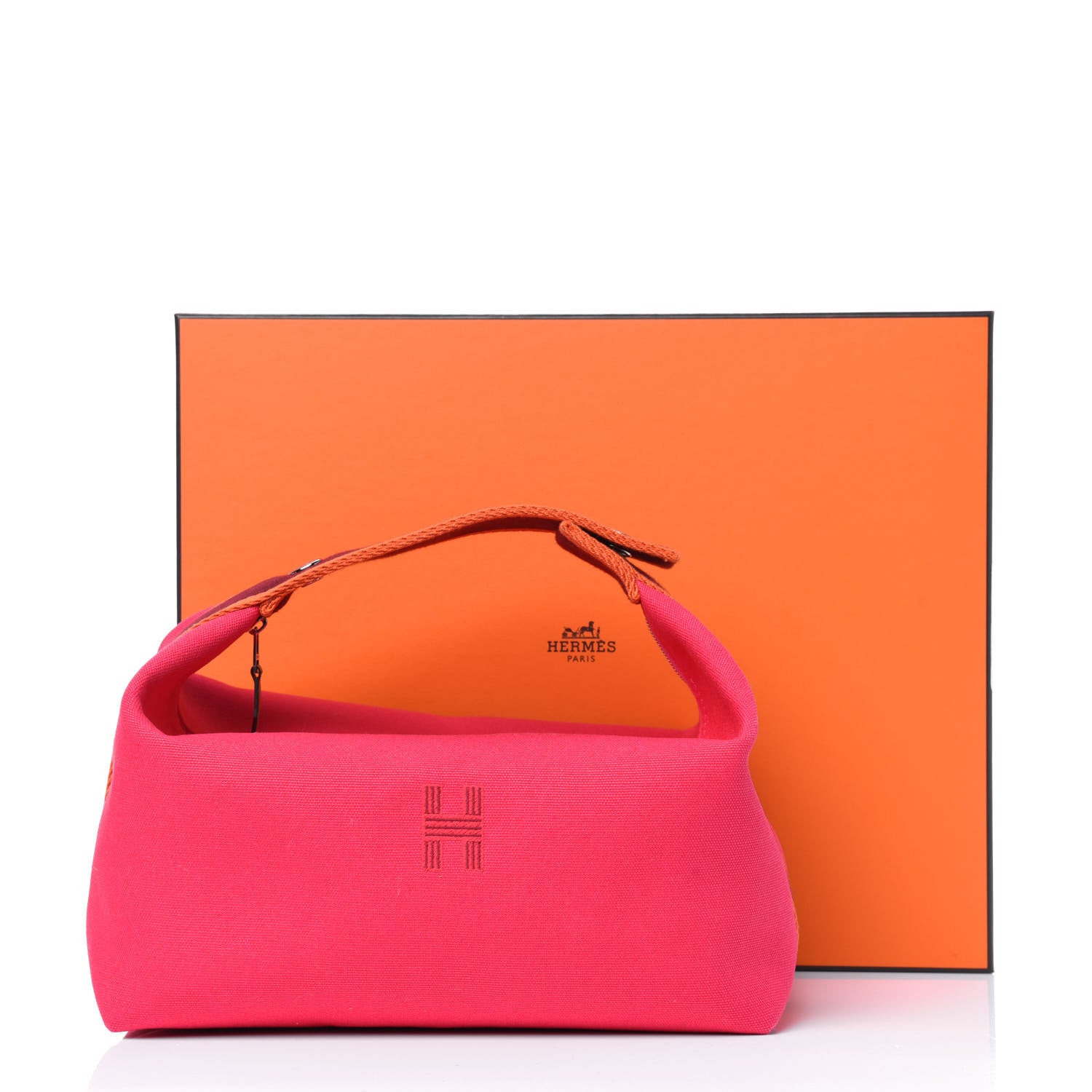 Hermes Canvas Small Bride-A-Brac Pouch Hibiscus 13 of 13