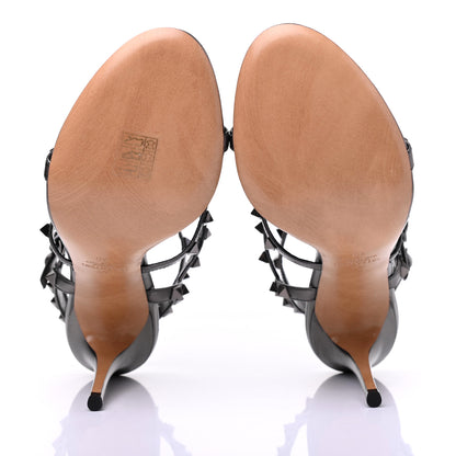 Valentino Garavani Metallic Nappa Rockstud Gladiator 105mm Sandals 40 Rutenio 5 of 8