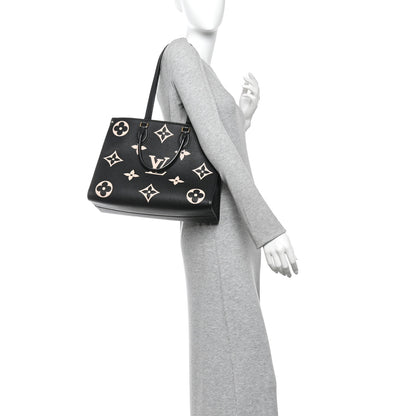 Louis Vuitton Empreinte Monogram Giant Onthego MM Black Beige 2 of 9