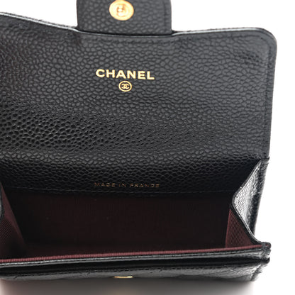 Chanel Caviar Quilted Flap Card Holder Wallet Black 5 of 9