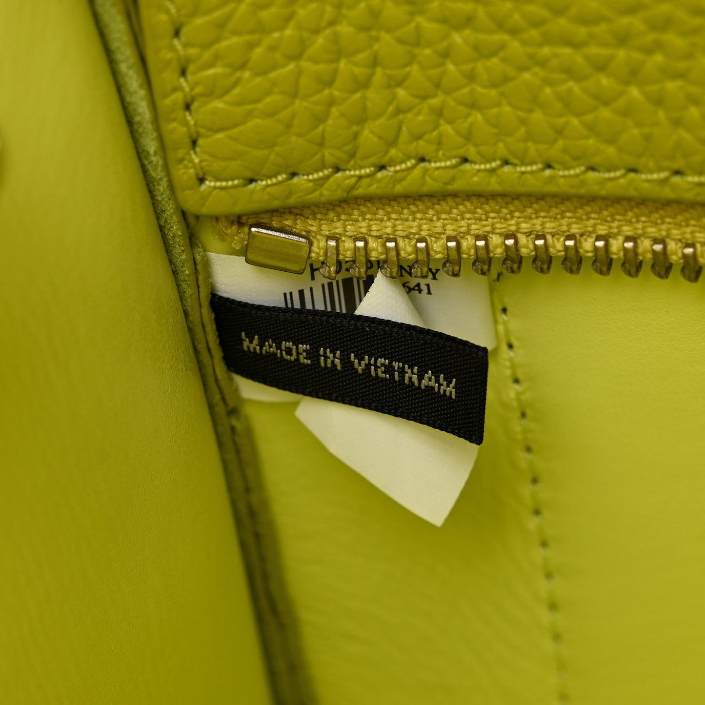 Grained Calfskin Micro The Tote Bag Citronella