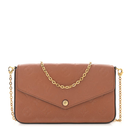 Louis Vuitton Empreinte Pochette Felicie Chain Wallet Cognac 1 of 14