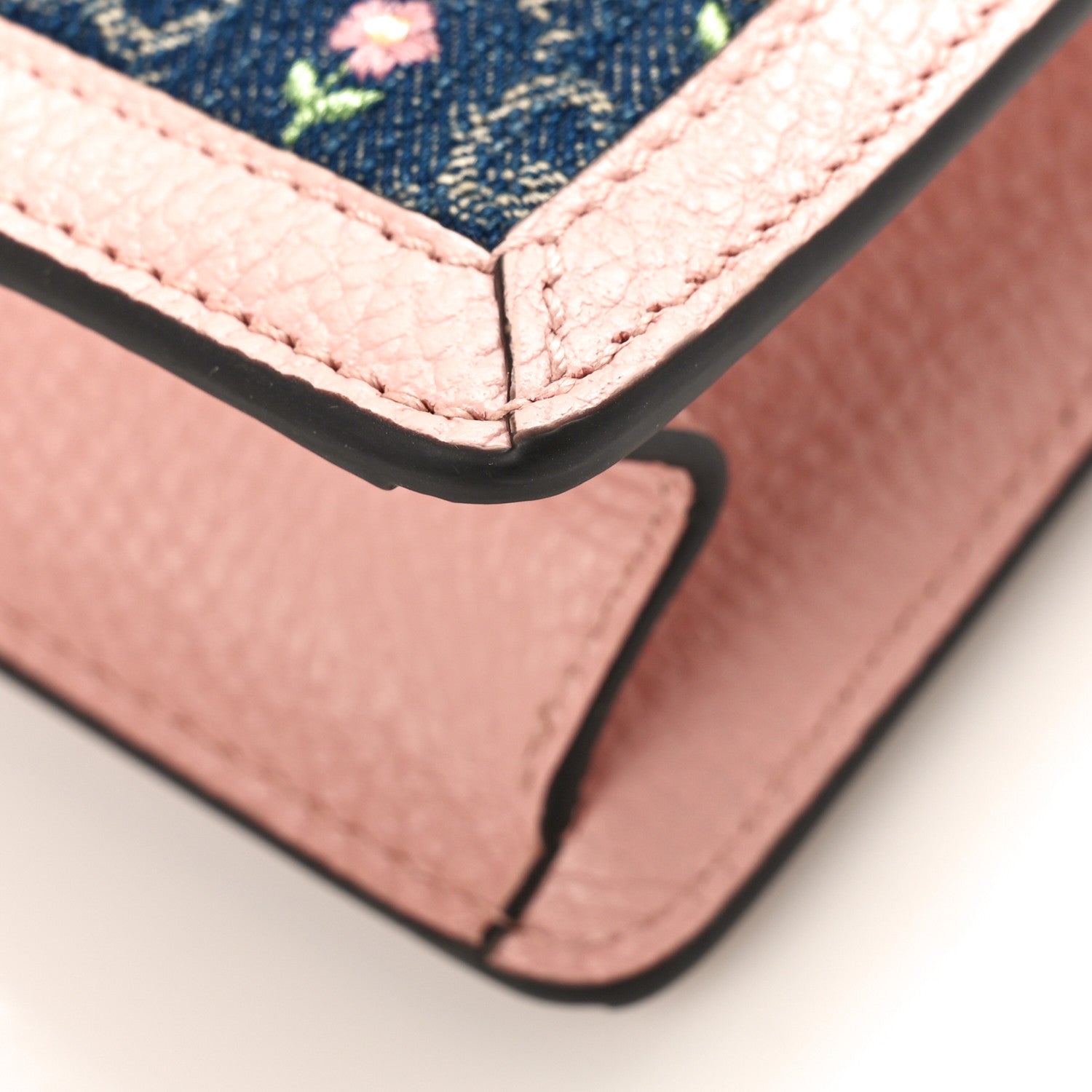 Gucci New Denim Dollar Calfskin Floral GG Monogram Small Dionysus Shoulder Bag Blue Tea Multicolor Powder Pink 9 of 9