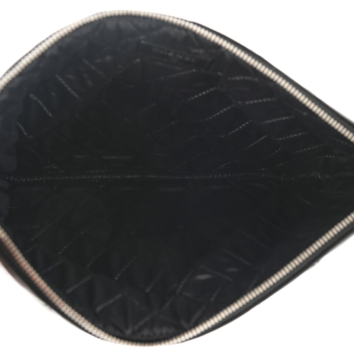 Lambskin Quilted Medium Cosmetic Case Black