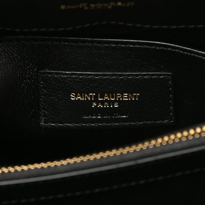 Saint Laurent Calfskin Y Quilted Monogram Small Loulou Chain Satchel Black 6 of 11