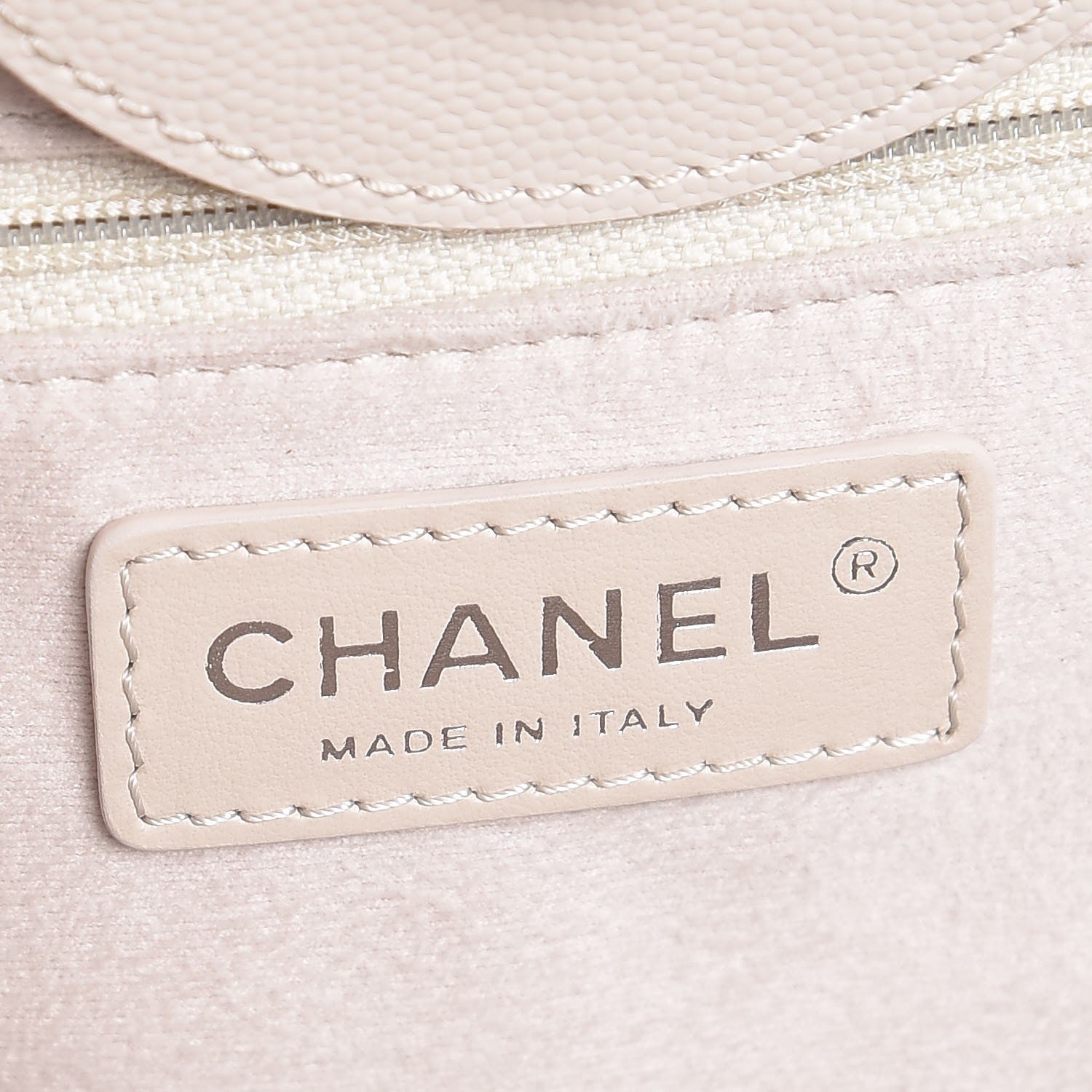 Chanel Caviar Extra Large Studded Deauville Tote Ivory 6 of 7